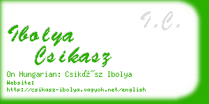 ibolya csikasz business card